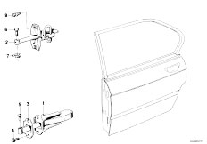 E12 520i M10 Sedan / Bodywork/  Rear Door Brake