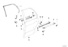 E30 318i M10 4 doors / Bodywork/  Door Weatherstrip Rear