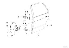 E30 325e M20 4 doors / Bodywork/  Rear Door Hinge Door Brake