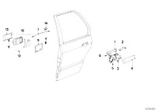 E30 318i M10 4 doors / Bodywork/  Door Control Rear