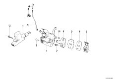 E32 740iL M60 Sedan / Bodywork/  Door Lock Front