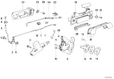 E32 750iL M70 Sedan / Bodywork/  Rear Door Control Door Lock