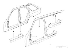 E34 M5 S38 Touring / Bodywork/  Body Side Frame