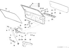 E34 M5 S38 Touring / Bodywork/  Single Components For Trunk Lid