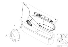 E53 X5 3.0i M54 SAV / Audio Navigation Electronic Systems Single Parts Stereo System Door Frnt