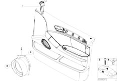 E53 X5 3.0i M54 SAV / Audio Navigation Electronic Systems Single Parts F Front Door Hi Fi System
