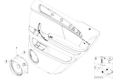 E53 X5 3.0i M54 SAV / Audio Navigation Electronic Systems Single Parts Stereo System Door Rear