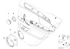 E53 X5 3.0d M57N SAV / Audio Navigation Electronic Systems Single Parts F Rear Door Hi Fi System