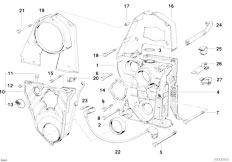 E30 318i M40 4 doors / Engine/  Wheel Casing