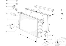 E38 740iL M62 Sedan / Radiator/  Radiator Frame