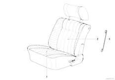E32 750iL M70 Sedan / Seats/  Seat Cover Front