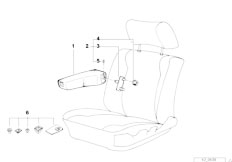 E32 750iL M70 Sedan / Seats/  Armrest Front