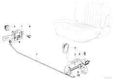 E12 528 M30 Sedan / Seats/  Front Seat Seat Catch