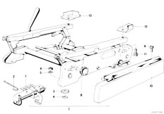 E12 528i M30 Sedan / Seats/  Front Seat Vertical Seat Adjuster