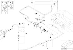 E53 X5 3.0i M54 SAV / Heater And Air Conditioning Fuel Supply Pump Tubing