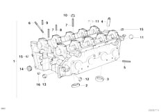 E38 740iL M60 Sedan / Engine/  Cylinder Head