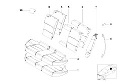 E46 320Cd M47N Coupe / Seats/  Through Loading Facility Seat Cover