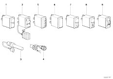 E32 750iLS M70 Sedan / Vehicle Electrical System Various Switches-3