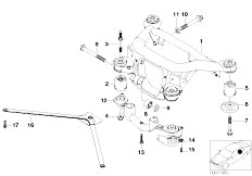 E46 M3 CSL S54 Coupe / Rear Axle/  Rear Axle Carrier