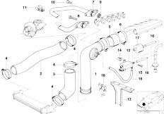 E34 525tds M51 Sedan / Engine/  Intake Manifold Supercharg Air Duct Agr