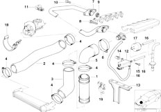 E34 525tds M51 Touring / Engine Intake Manifold Supercharg Air Duct Agr-2