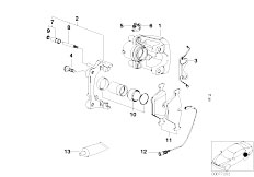 E39 530d M57 Sedan / Brakes/  Rear Wheel Brake Brake Pad Sensor