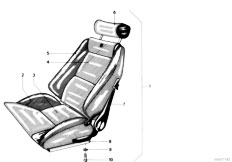 E12 525 M30 Sedan / Seats Bmw Sports Seat