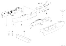 E34 525ix M50 Sedan / Seats/  Seat Front Seat Coverings