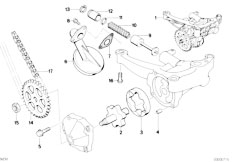 E38 728iL M52 Sedan / Engine/  Lubrication System Oil Pump With Drive