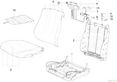 E34 525ix M50 Sedan / Seats/  Bmw Sports Seat Frame Electrical