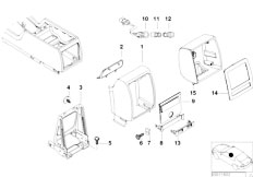 E38 750iLS M73N Sedan / Vehicle Trim/  Rear Centre Console