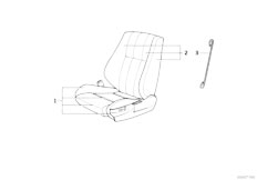 E32 750iL M70 Sedan / Seats/  Bmw Sports Seat Cover