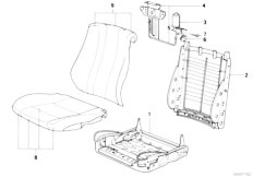 E32 750i M70 Sedan / Seats/  Bmw Sports Seat Frame Electrical