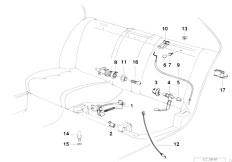 E34 525ix M50 Sedan / Seats/  Through Loading Facility Single Parts