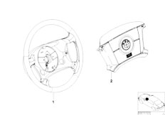 E46 320i M52 Touring / Steering/  Leather Steering Wheel Bicolor