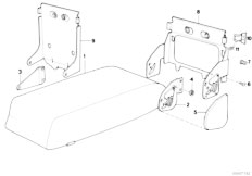 E34 540i M60 Sedan / Seats/  Armrest F Ski Bag