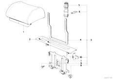 E32 735i M30 Sedan / Seats/  Headrest Rear