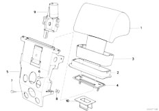 E34 540i M60 Sedan / Seats/  Electrical Headrest Rear