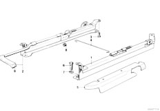 E12 525 M30 Sedan / Seats/  Front Seat Seat Rail