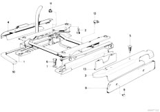 E12 525 M30 Sedan / Seats/  Front Seat Vertical Seat Adjuster-2