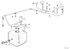 E30 316i M10 4 doors / Vehicle Electrical System/  Single Parts For Windshield Cleaning