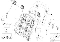 E46 M3 S54 Coupe / Seats/  Sports Seat Backrest Frame Rear Panel