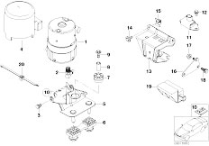 E46 M3 S54 Coupe / Brakes/  Dsc Compressor Senors Mounting Parts