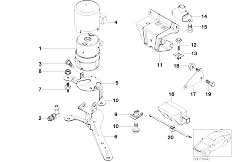 E46 M3 S54 Coupe / Brakes/  Dsc Compressor Senors Mounting Parts-2
