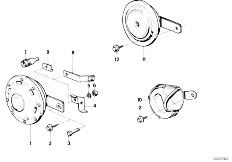 E12 520 M20 Sedan / Vehicle Electrical System/  Horn