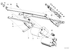 E12 528i M30 Sedan / Vehicle Electrical System/  Single Wiper Parts-3