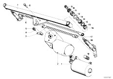 E12 525 M30 Sedan / Vehicle Electrical System/  Single Wiper Parts