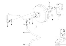 E39 520i M54 Touring / Brakes/  Power Brake Unit Depression-2