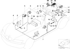 Z3 Z3 3.0i M54 Roadster / Audio Navigation Electronic Systems/  Parts F Harman Kardon Top Hifi System