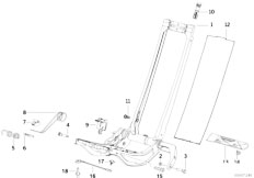 E36 318i M43 Sedan / Seats/  Front Seat Backrest Frame